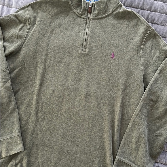 Polo by Ralph Lauren Green Zip Up Sweater with Classic Style - Picture 4 of 6